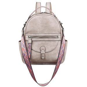 Mini Backpack Purse for Women, Designer Leather Cute Roomly Small Backpacks,🤍